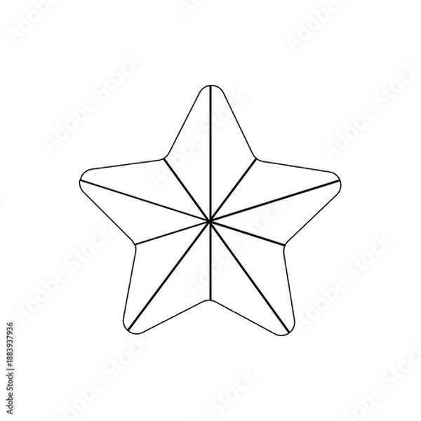 Fototapeta star rating flat icon vector