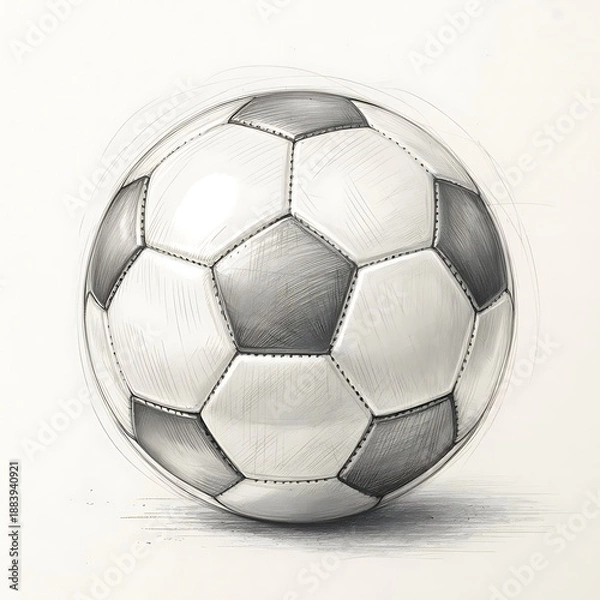 Obraz soccer ball on white background
