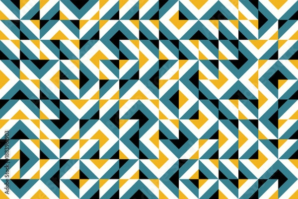 Obraz Abstract geometric pattern, random order, seamless vector background
