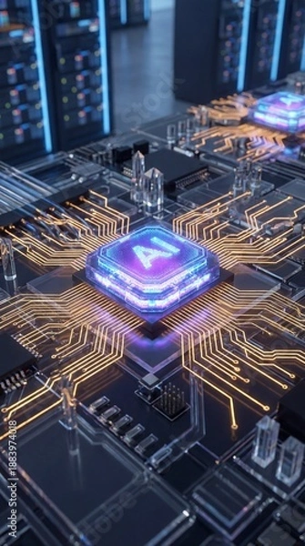 Fototapeta electronic circuit innovation featuring complexity, component, technology, electronic, circuit, innovation, microchip