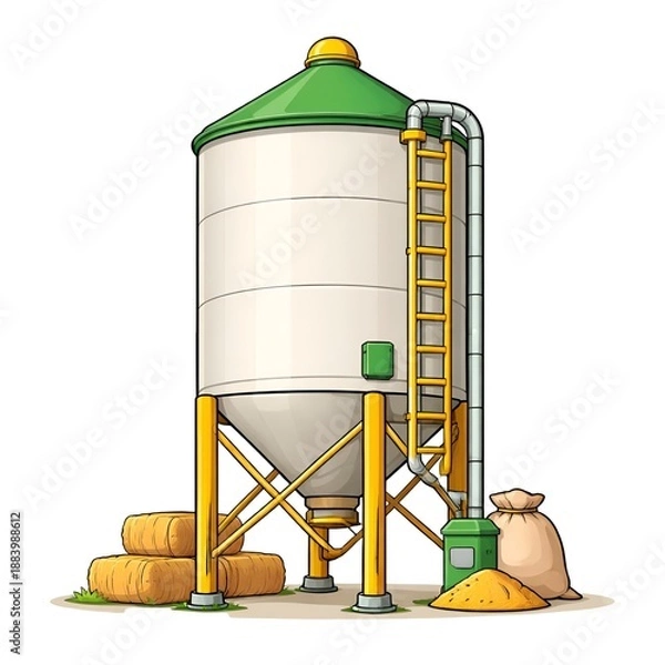 Fototapeta grain silo