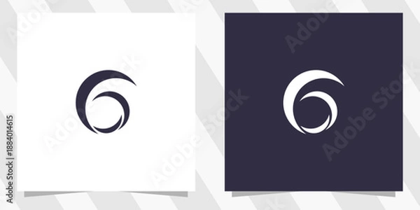 Obraz Creative number 6 logo design