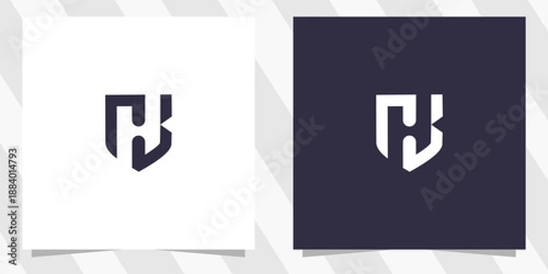 Obraz Letter bh hb logo design vector