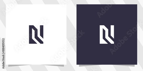 Obraz Letter n logo design vector