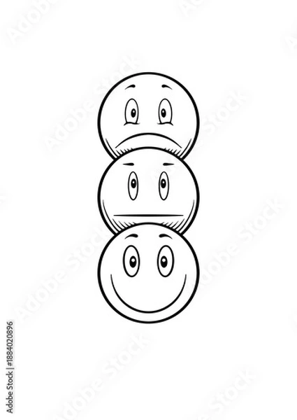 Obraz funny cartoon face