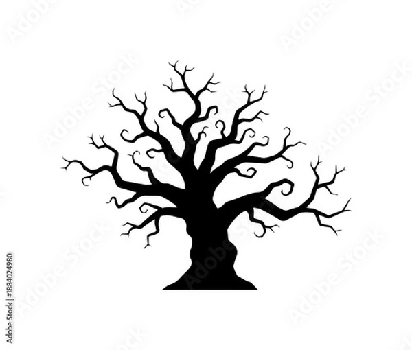Obraz Leafless Tree Silhouette for Halloween