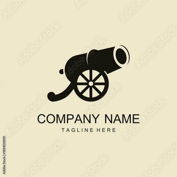 Obraz Simple Design Cannon Vector Illustration