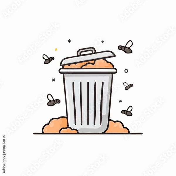 Obraz trash can vector