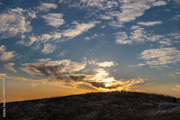 Fototapeta 生石高原の夕暮れ