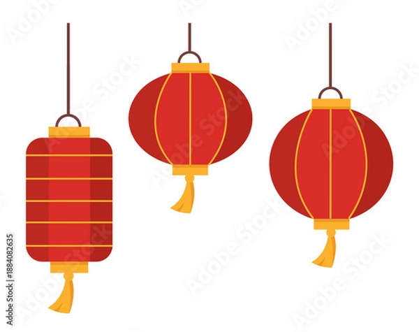 Obraz Chinese Red Lanterns Decoration