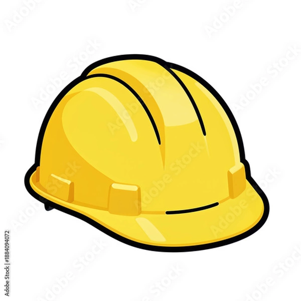 Obraz Yellow Hard Hat Isolated