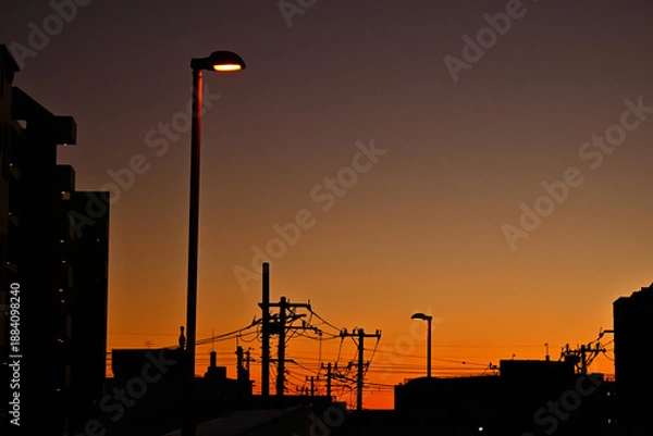 Obraz 夕焼けの風景