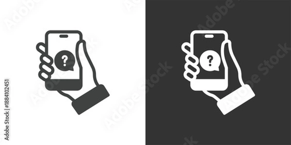 Obraz Mobile Support icon. Solid glyph series icon