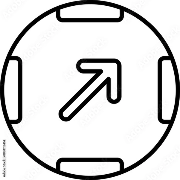 Obraz Up Right Arrow Icon