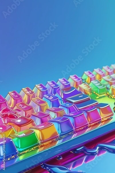 Obraz The Molten Rainbow Keyboard