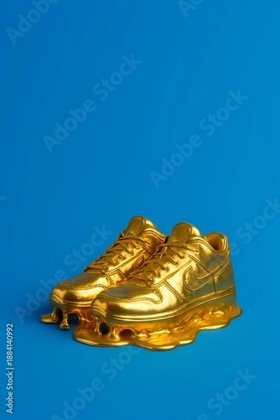 Obraz The Liquid Gold Sneakers