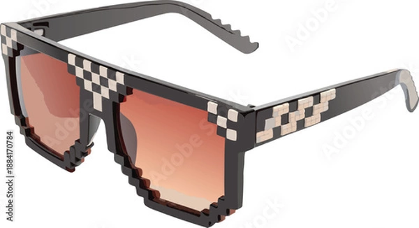 Obraz pixel style sunglasse vector design