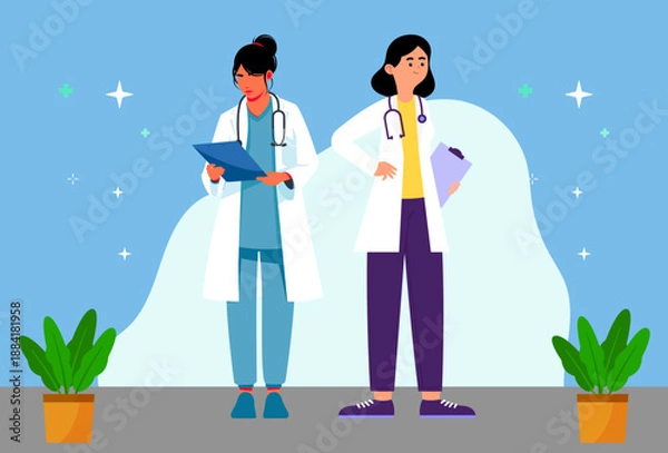 Obraz Registered Nurse Concept Illustration Vector Style