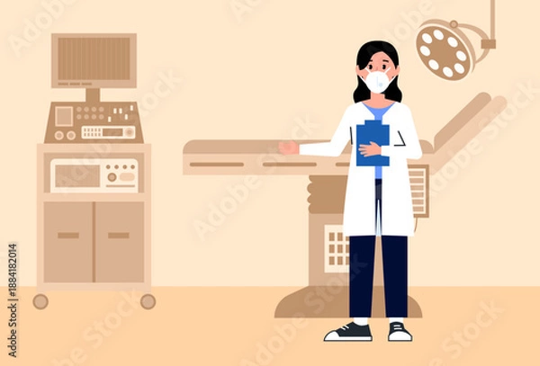 Obraz Coroner Concept Illustration Vector Style