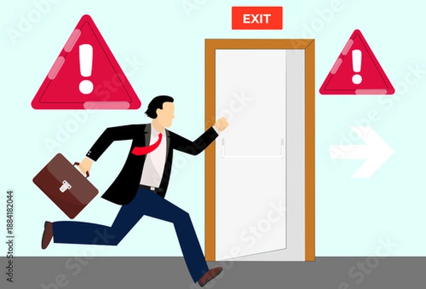 Obraz Emergency Sign Concept Illustration Vector Style
