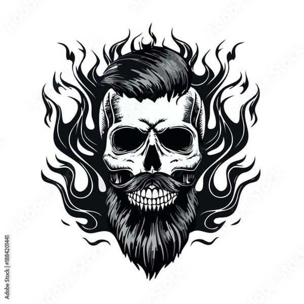 Obraz skull with sword