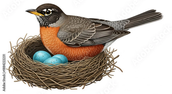 Obraz bird nest with eggs