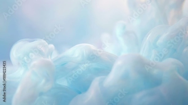 Fototapeta Ethereal Cloudlike Liquid Texture. Ai generation