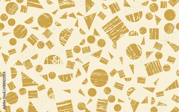 Fototapeta Seamless Background of Textured Geometric Elements