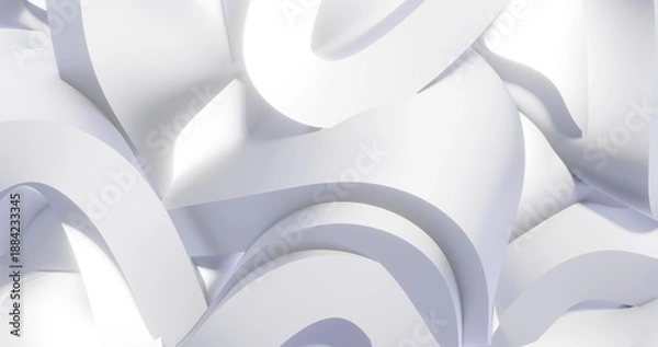 Obraz Abstract metallic curve waves background 3d render