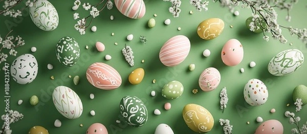 Fototapeta Easter Eggs Pattern