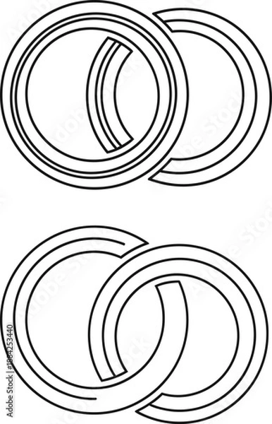 Obraz Interlocking o ring seals diagram