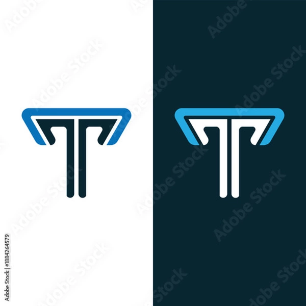 Obraz Creative Letter T Logo Icon Concept Vector Stock Vector.
