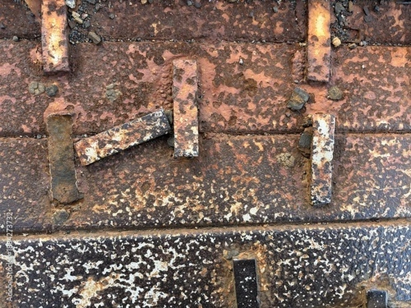 Obraz 錆びた鉄板の背景　質感