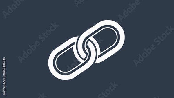 Obraz Interlocking Chain Links Symbol.