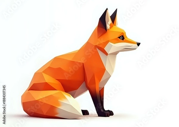 Obraz Low-Poly Fox Illustration