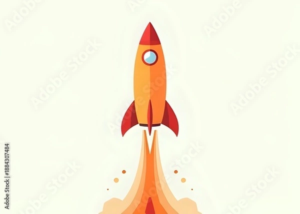 Obraz Rocket Launch Illustration