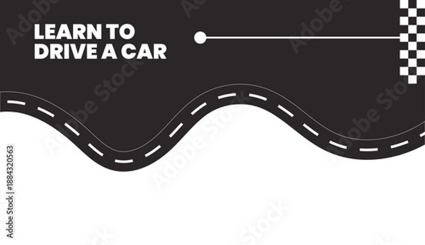 Obraz Design learn driving car minimalist simple abstract