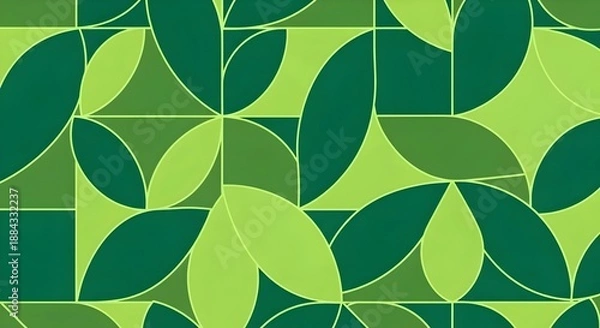 Obraz green leaves seamless pattern