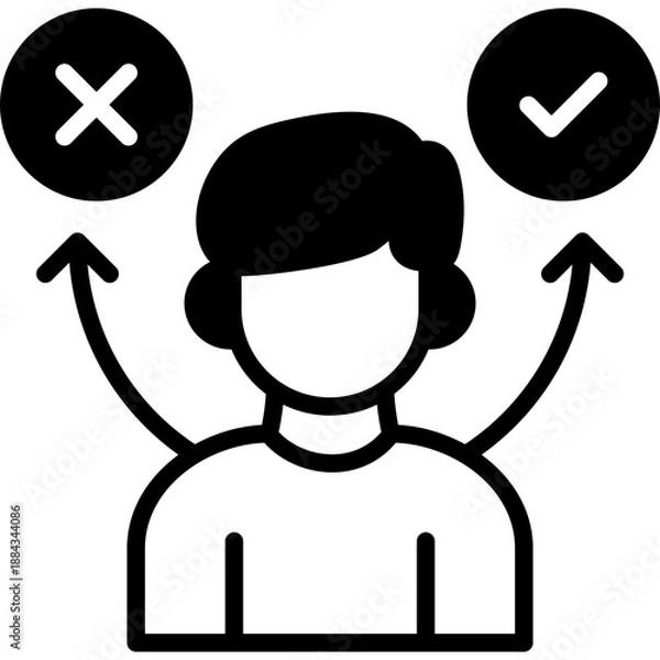 Fototapeta Decision Making mixed icon