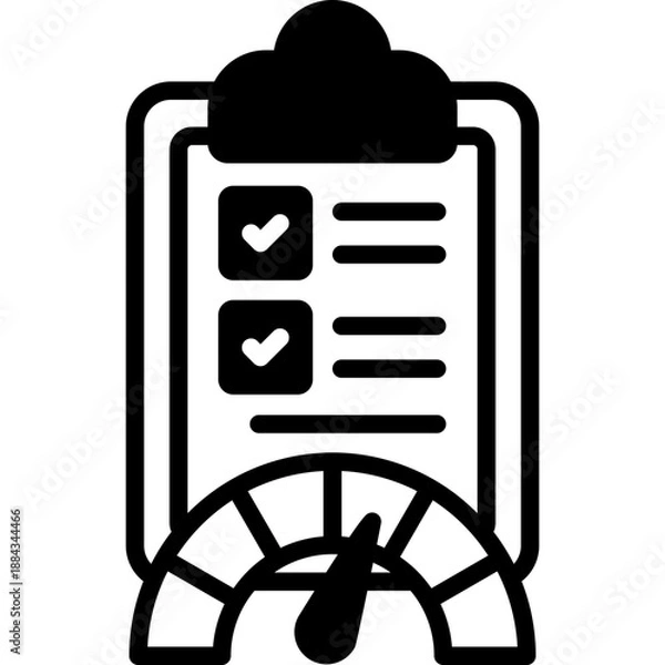 Fototapeta Performance Evaluation mixed icon