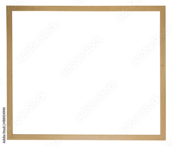 Fototapeta Empty picture frame of light coloured wood