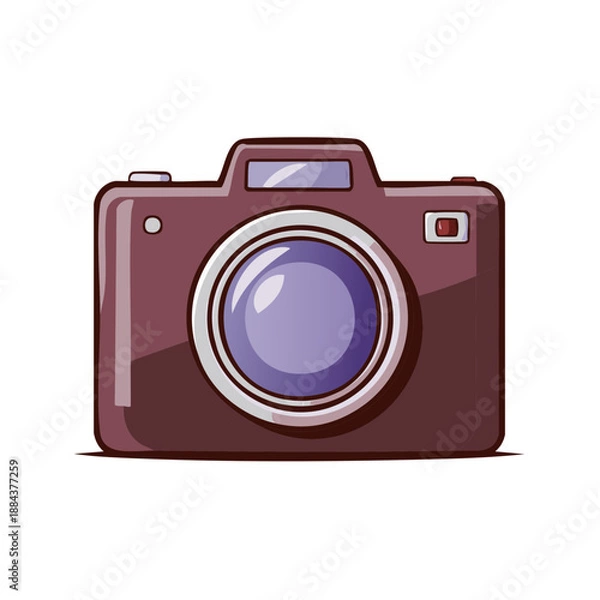 Obraz Isolated Cartoon Camera Image for Creative Projects Simple Retro Design