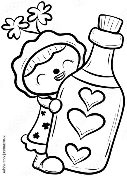 Obraz love bottle
