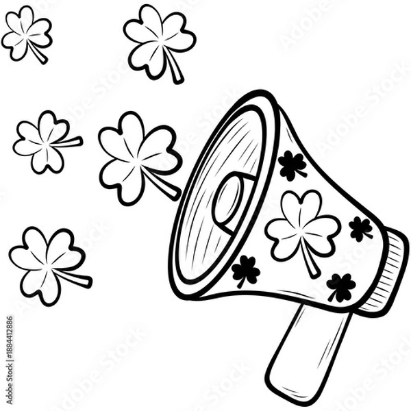 Obraz line megaphone 