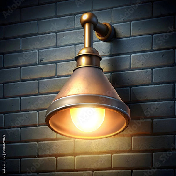 Obraz Realistic Wall Light Illumination Element