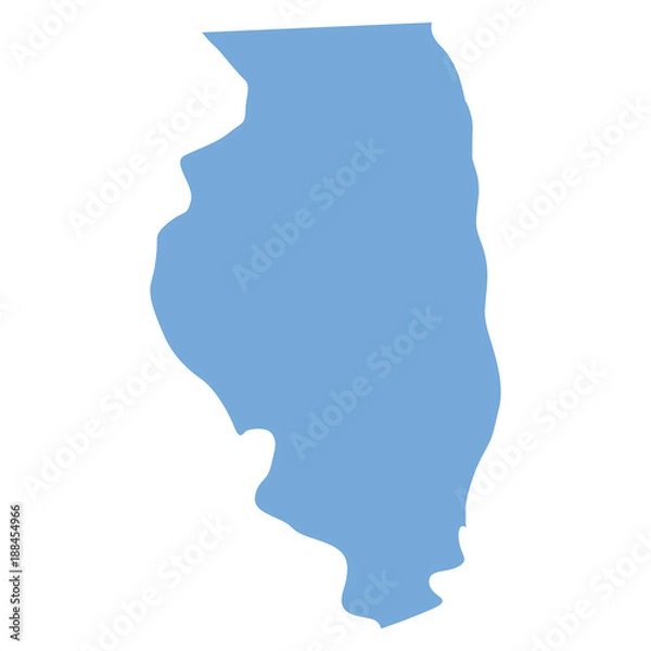 Fototapeta Illinois State map