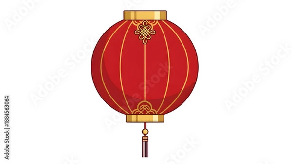 Obraz Red Chinese Lantern Illustration