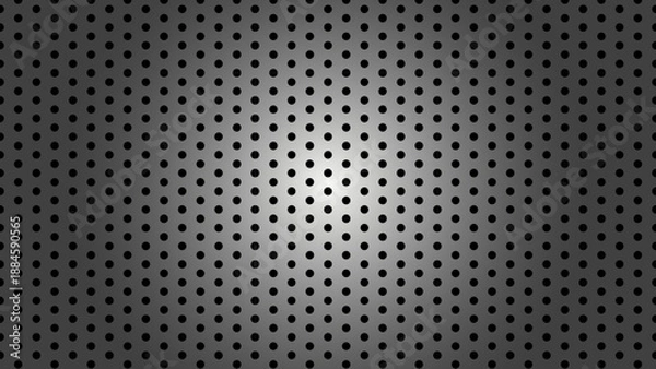 Fototapeta Gray Background with Black Polka Dot Pattern