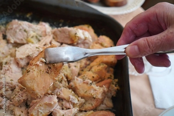 Obraz chef preparing food in the kitchen