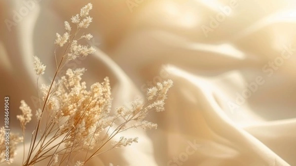 Obraz Smooth Beige Aesthetic Background With Space